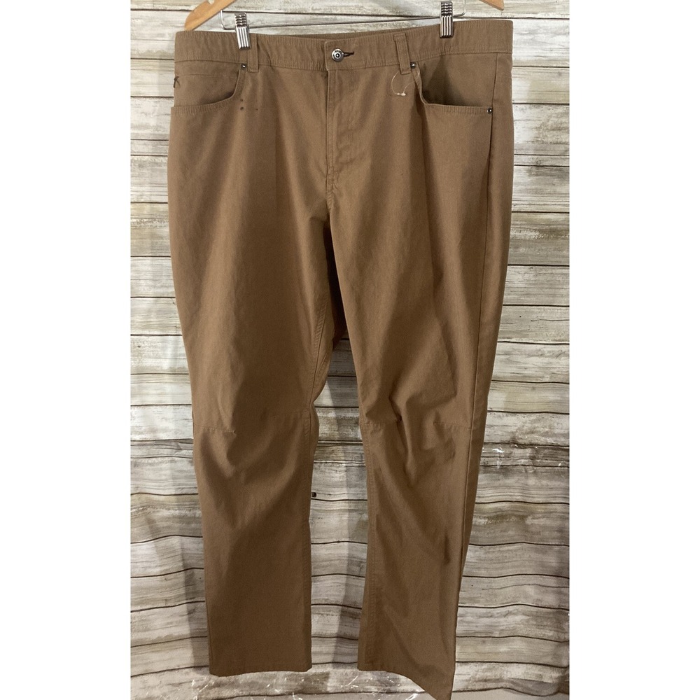 Men's Columbia Regular Fit Brown Pants Size 38 x 32 Ink stains j358